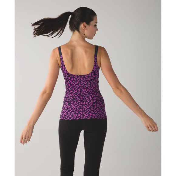 Lululemon Barre None Tank Purple Cheetah Print 6 - Picture 1 of 11
